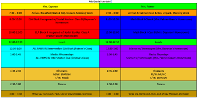 Classroom Schedule
